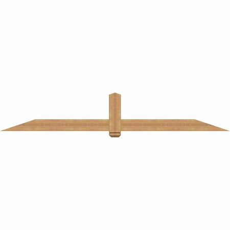 Ekena Millwork Eugene Smooth Timber Gable Bracket, Western Red Cedar, 108"W x 18"H x 3 1/2"D x 5 1/2"F, 4/12 Pitch GBW108X18X0406EUG00SWR